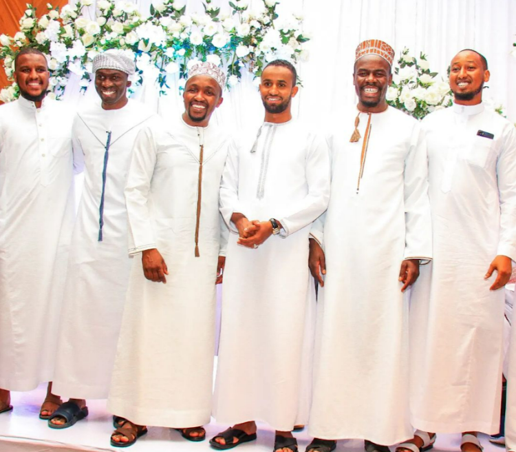 Friends and Colleagues at the wedding of Citizen TV Journalist Ayub Abdikadir and his wife Idil Hassan Ali.
